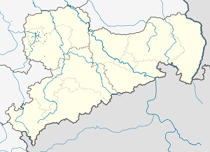 Biresyel destekçiler için işaretli Landkreis Leipzig haritası