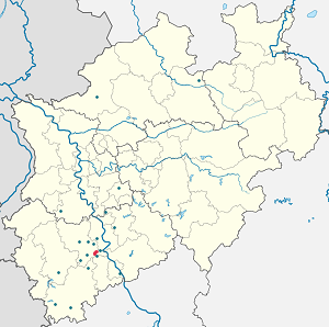 Karte von Brühl mit Markierungen für die einzelnen Unterstützenden