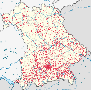 Әрбір қолдаушы үшін маркерлері бар Bayern картасы