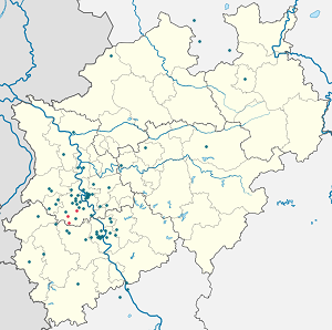 Map of Grevenbroich with markings for the individual supporters