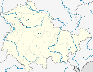 Mapa Mühlhausen ze znacznikami dla każdego kibica