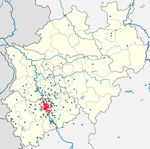 Map of Cologne with markings for the individual supporters