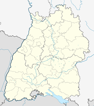Mapa města Zemský okres Reutlingen se značkami pro každého podporovatele 