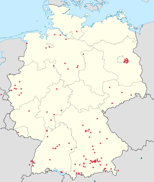 Latvijas karte Vācija ar atzīmēm katram atbalstītājam 