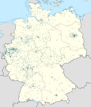Mapa města Německo se značkami pro každého podporovatele 