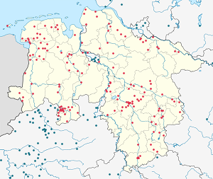 Karte von Niedersachsen mit Markierungen für die einzelnen Unterstützenden