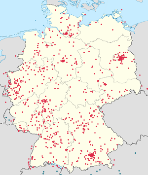 Harta e Gjermania me shenja për mbështetësit individual 