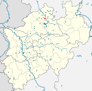 Karte von Greven mit Markierungen für die einzelnen Unterstützenden