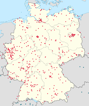 Karte von Deutschland mit Markierungen für die einzelnen Unterstützenden