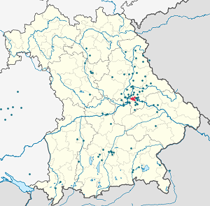 Karte von Regensburg mit Markierungen für die einzelnen Unterstützenden