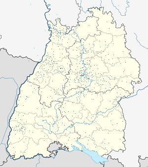 Kort over Baden-Württemberg med tags til hver supporter 