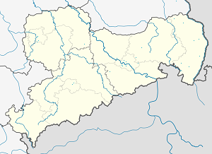 Kort over Görlitz med tags til hver supporter 