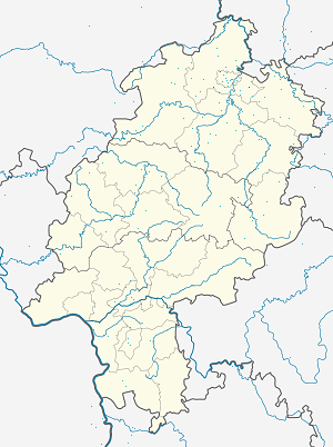 Harta lui Districtul Kassel cu marcatori pentru fiecare suporter