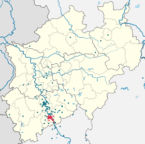 Karte von Bonn mit Markierungen für die einzelnen Unterstützenden