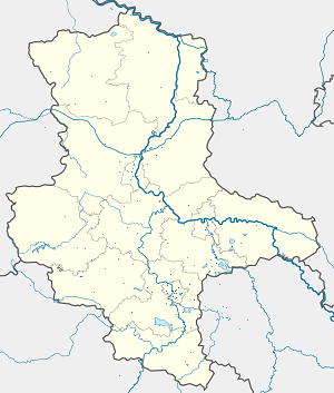 Carte de Saxe-Anhalt avec des marqueurs pour chaque supporter