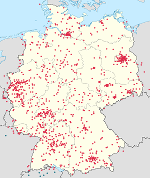 Map of Germany with markings for the individual supporters
