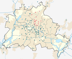 Карта на Pankow с маркери за всеки поддръжник
