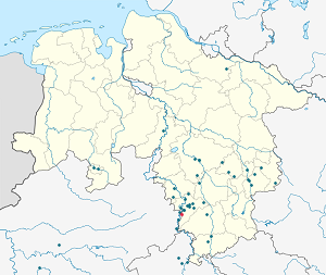 Latvijas karte Holzminden ar atzīmēm katram atbalstītājam 