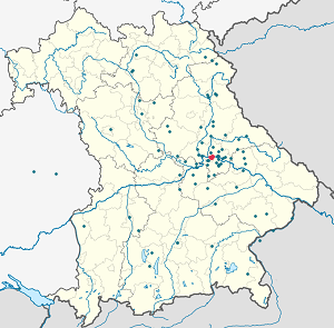 Karte von Regensburg mit Markierungen für die einzelnen Unterstützenden