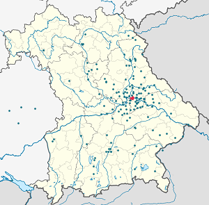 Karte von Regensburg mit Markierungen für die einzelnen Unterstützenden