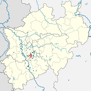 Karte von Solingen mit Markierungen für die einzelnen Unterstützenden