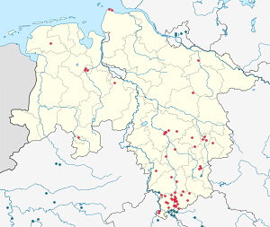 Karte von Niedersachsen mit Markierungen für die einzelnen Unterstützenden