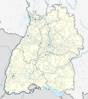 Biresyel destekçiler için işaretli Baden-Württemberg haritası