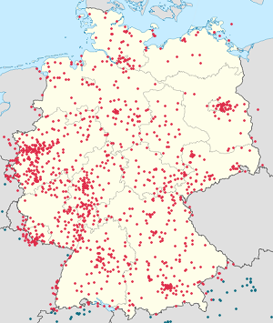 Karte von Deutschland mit Markierungen für die einzelnen Unterstützenden
