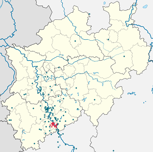 Map of Region Bonn with markings for the individual supporters