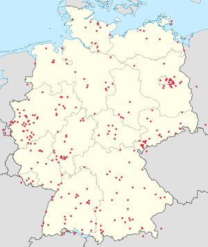 Mapa de Alemania con etiquetas para cada partidario.