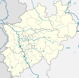 Carte de Rhénanie-du-Nord-Westphalie avec des marqueurs pour chaque supporter