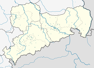 Karte von Sachsen mit Markierungen für die einzelnen Unterstützenden