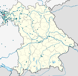 A(z) Aschaffenburg térképe címkékkel minden támogató számára