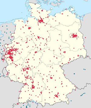 Map of Germany with markings for the individual supporters