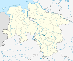 Mapa města Okres a kraj Hannover se značkami pro každého podporovatele 