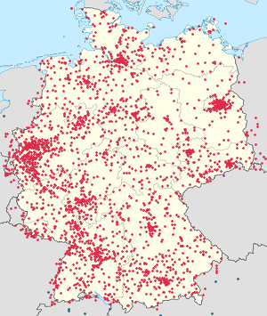 Karte von Deutschland mit Markierungen für die einzelnen Unterstützenden