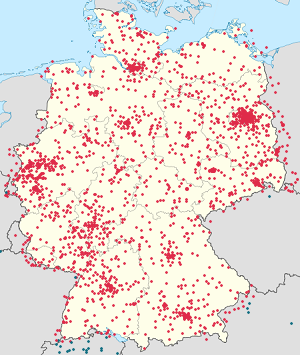 Karte von Deutschland mit Markierungen für die einzelnen Unterstützenden