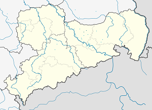 Mapa města Ebersbach se značkami pro každého podporovatele 