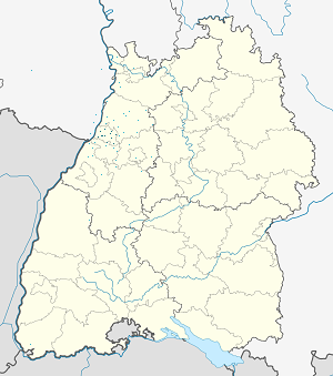 Map of Karlsruhe with markings for the individual supporters
