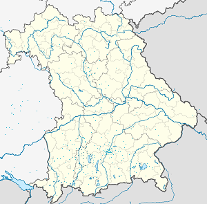 Harta lui Districtul Landsberg am Lech cu marcatori pentru fiecare suporter