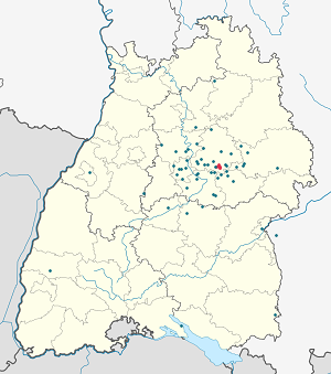 Karte von Schorndorf mit Markierungen für die einzelnen Unterstützenden
