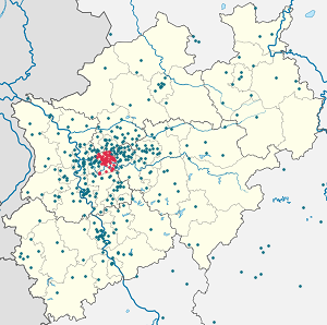 Karte von Essen mit Markierungen für die einzelnen Unterstützenden