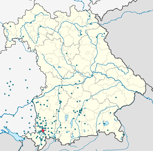 Map of Kempten with markings for the individual supporters