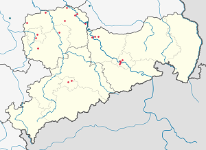 Map of Saxony with markings for the individual supporters