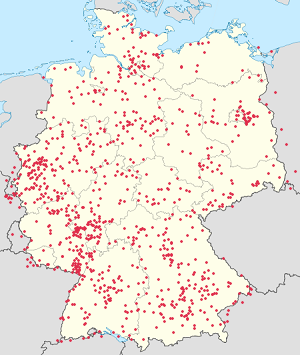 Karte von Deutschland mit Markierungen für die einzelnen Unterstützenden