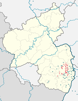 Karte von Landkreis Bad Dürkheim mit Markierungen für die einzelnen Unterstützenden