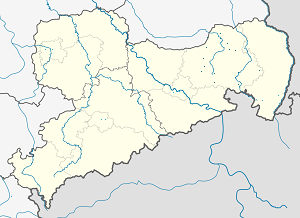 Map of Bautzen District with markings for the individual supporters