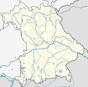 Karta mjesta Buxheim s oznakama za svakog pristalicu