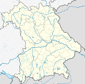 Biresyel destekçiler için işaretli Krumbach (Schwaben) haritası