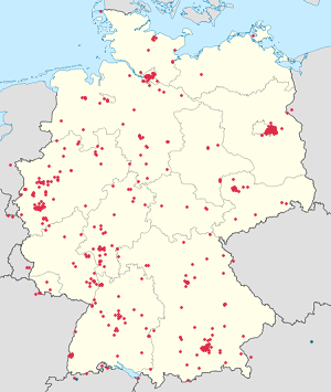 Mapa Niemcy z zaznaczonymi osobami wspierającymi